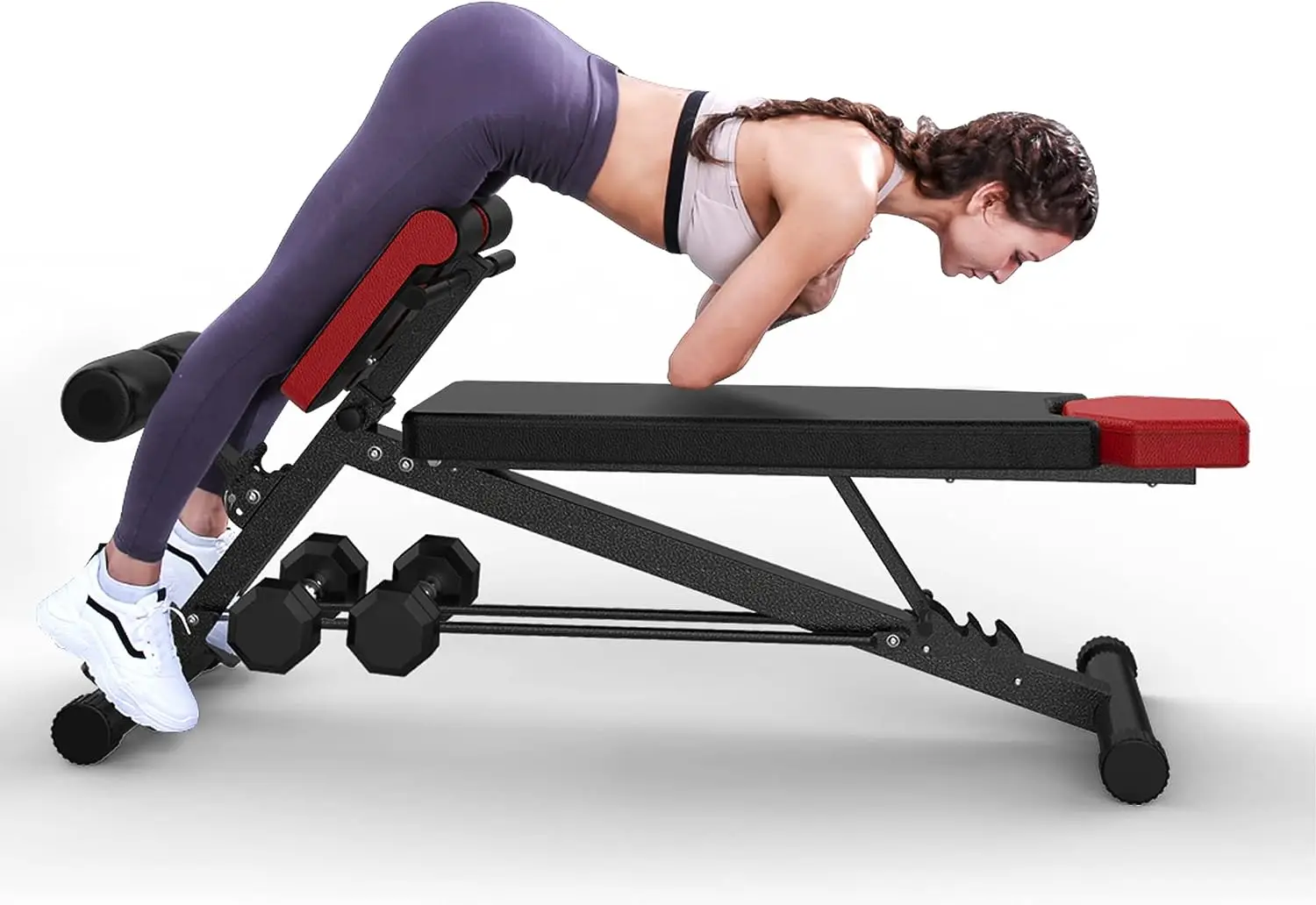 

FORM Multi-Functional Adjustable Weight Bench for Total Body Workout \u2013 Back Extension, Roman Chair, Adjustable Ab Sit up B