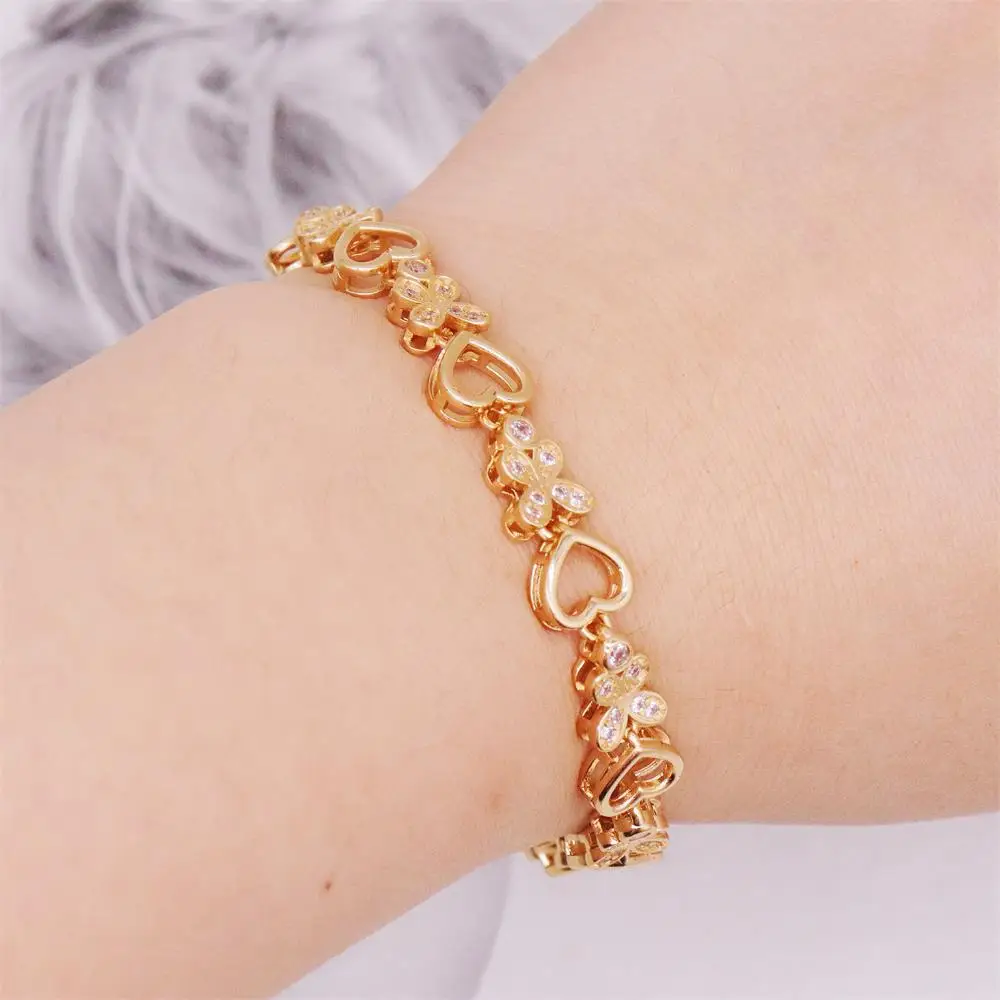 Модный циркониевый браслет ZHONGVI AAA для женщин и девушек очаровательные медные