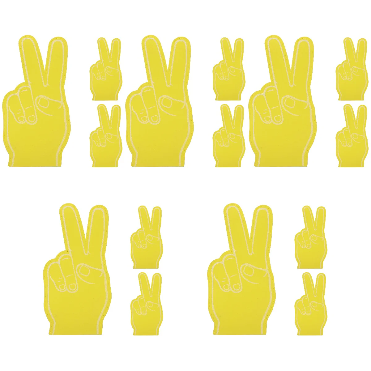 

15 Pcs Foam Finger Hand Cheerleading Pompom EVA Foam Hand Glove for Sports Meeting