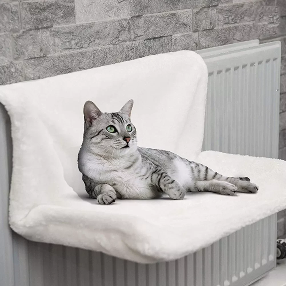 

2023NEW Cat Animal Hammock Cat Radiator Bed Hanging Winter Warm Fleece Basket Hammocks Soft Cushion Sleeping Bed for Cats Hammoc