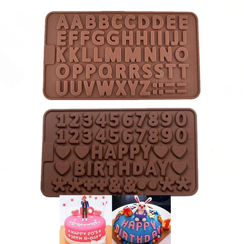 

26 Alphabet Chocolate Silicone Mould Jelly Mousse Fondant Cookie Cake Decorating Tools Baking Pastry Chocolate Moulds Bakeware
