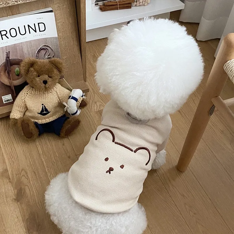 

Summer Pet Dog Clothes Cute Bear Pattern Dogs T-shirt Cute Milky Chihuahua Puppy Small Medium Dogs Thin Clothing Ropa Perro