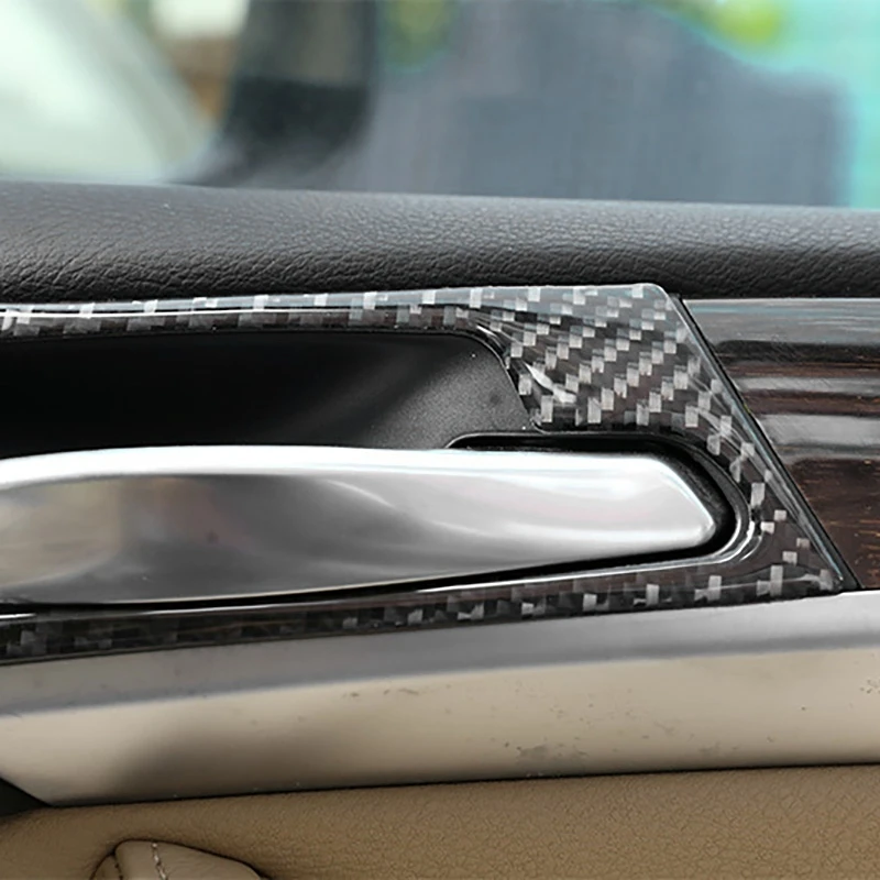 New-Car Soft Carbon Fiber Inner Door Handle Frame Cover Trim for-BMW X5 E70 X6 E71 2008-2013 | Автомобили и мотоциклы