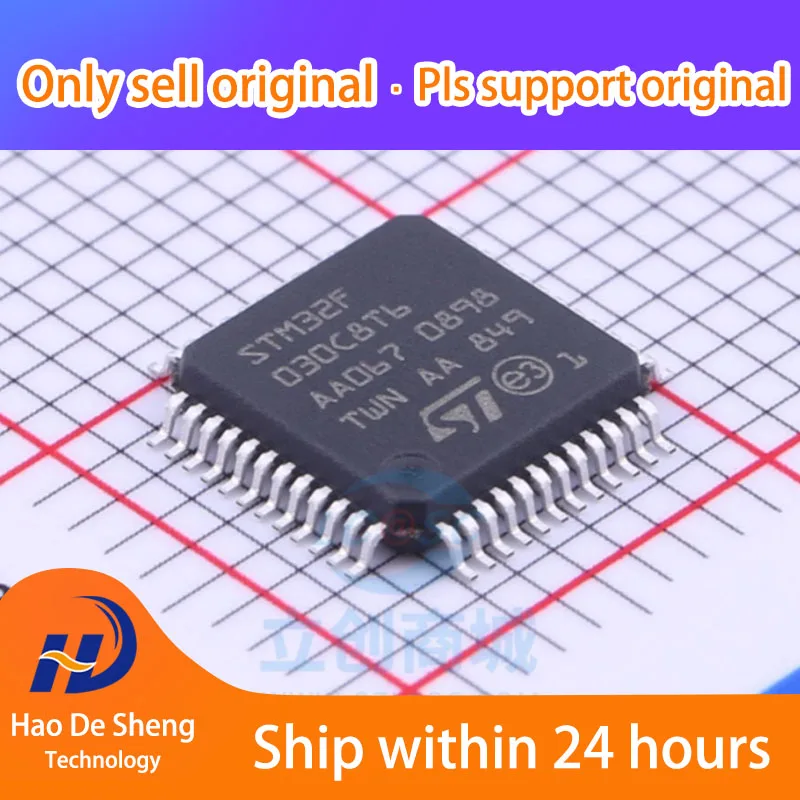 

10 шт./партия STM32F030C8T6 32F030C6T6 LQFP-48 новая Оригинальная фотография