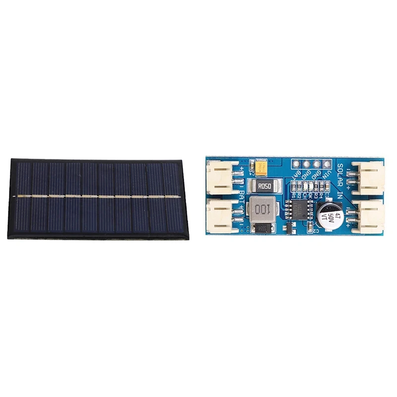 

1 Pcs Module Polycrystalline Diy Solar Panel Charger & 1 Pcs Cell Lithium Battery Charger Board Controller Module