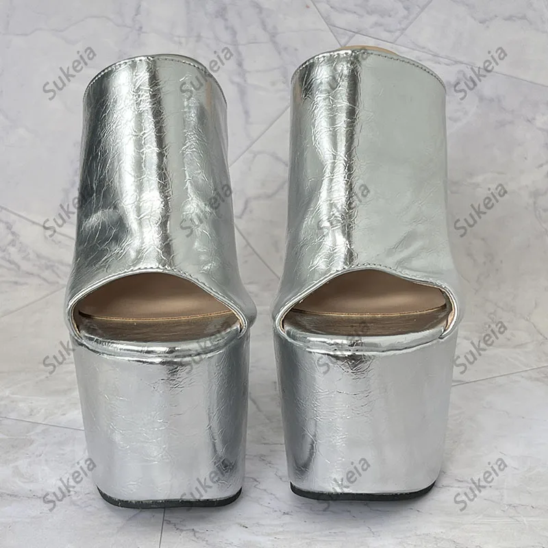 Sukeia Женские сандалии-мюли ручной работы на платформе без шнуровки танкетке