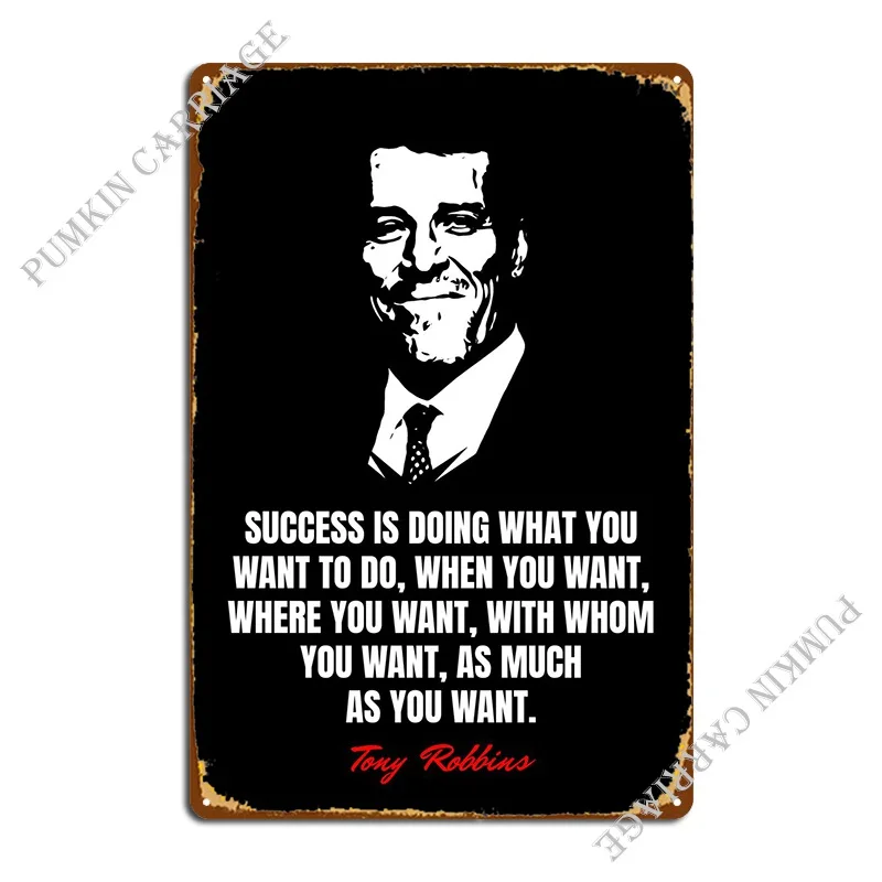 

Tony Robbins Quotes Metal Sign Pub Garage Garage Retro Tin Sign Poster