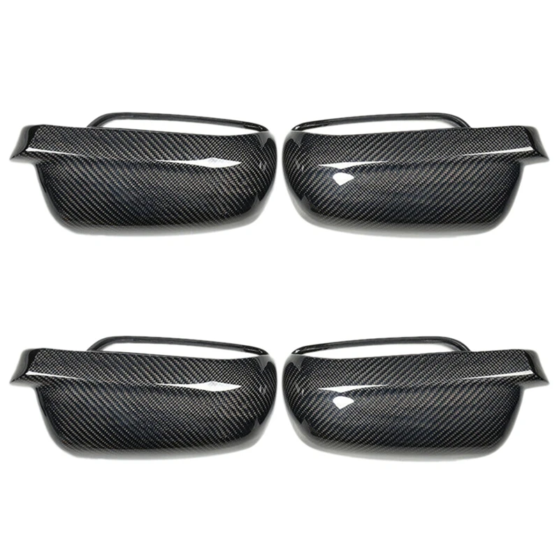 

4X Carbon Fiber ABS Side Rear View Mirror Cover Replacement for Bora 1998-2009