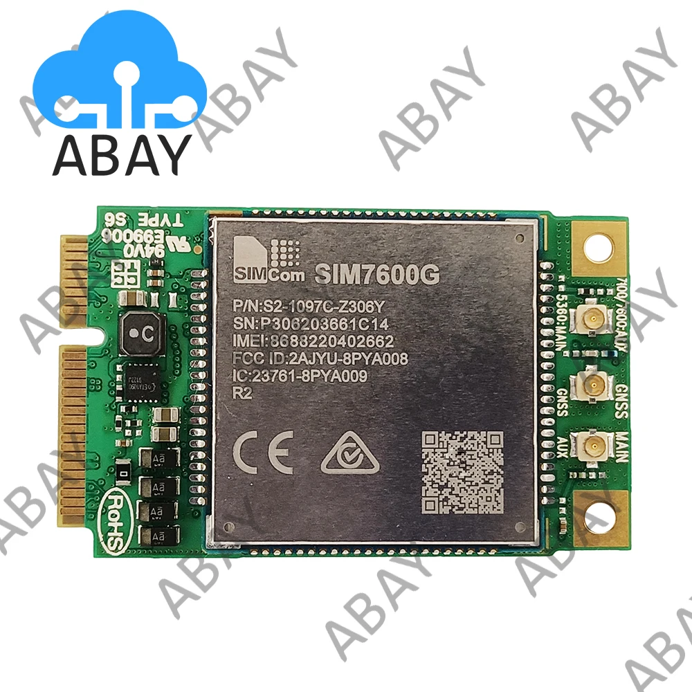 

SIMCOM SIM7600G R2 MiniPCIE LTE CAT4 Wireless Module Development Board Global Version Compatible EG25-G PCIE /SIM7600G-H PCIE