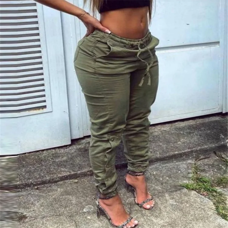 

Женские брюки-карго коллекции 2022 года, Новые однотонные уличные хипстерские брюки-карандаш с завязками, брюки, уличная одежда