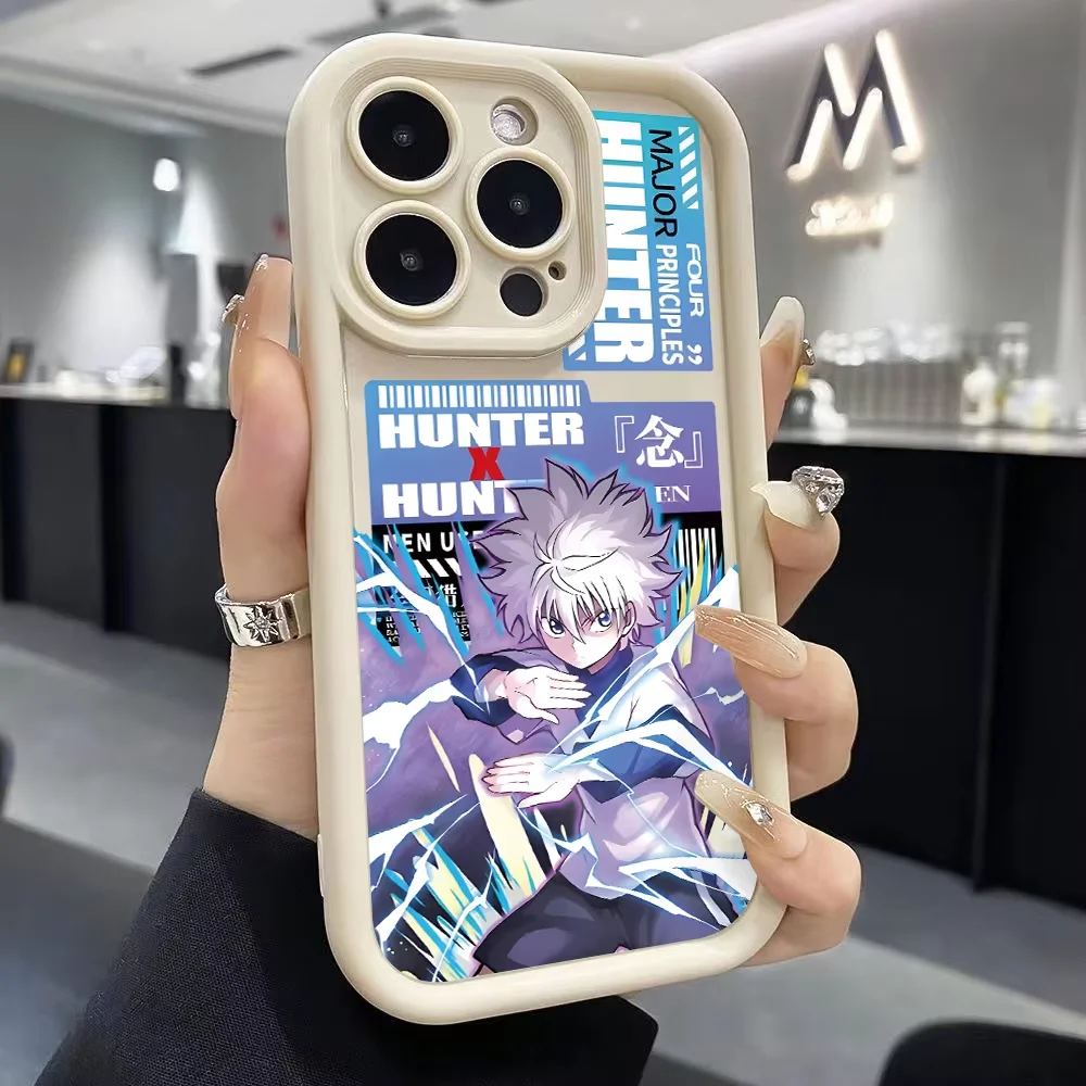 Фото Чехол для телефона Anime Hunter Gon Killua Hisoka для iPhone 17 Air 16 e 15 14 13 12 11 Pro Max Plus Min SE 2020 2022 Амортизатор №2