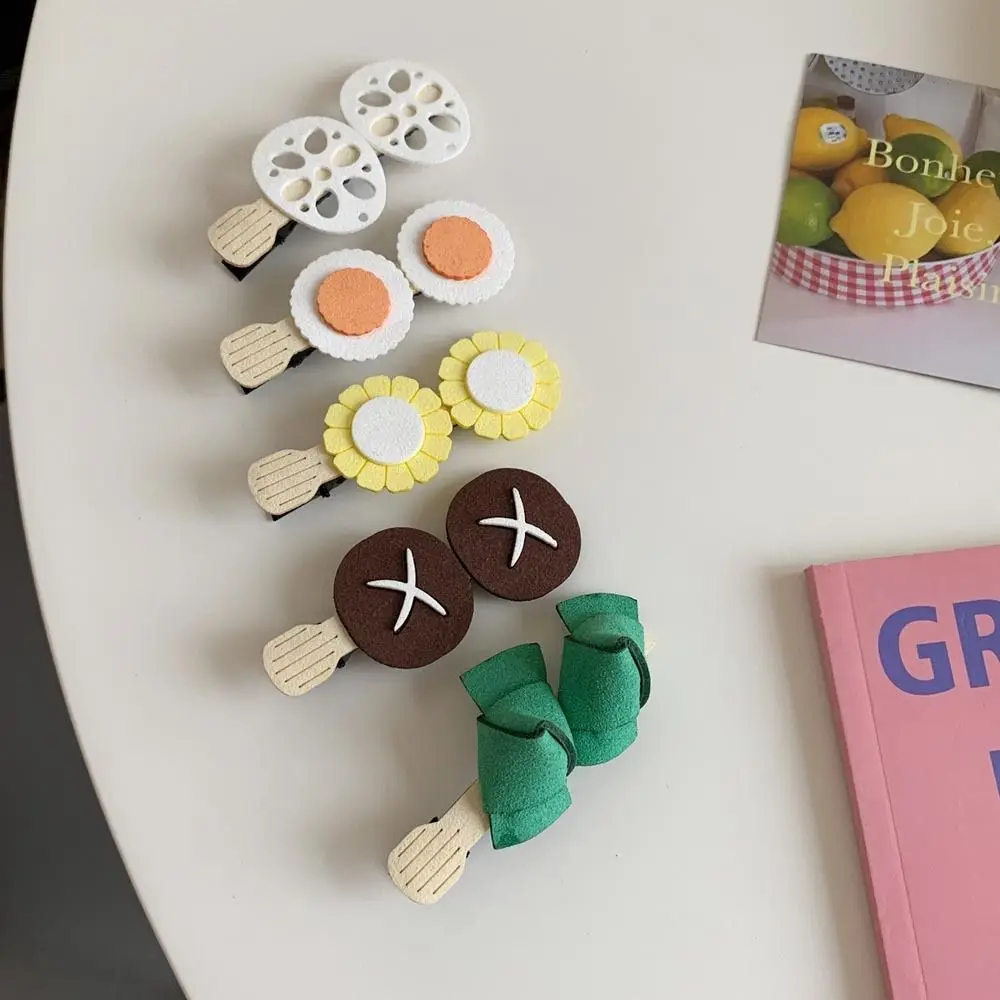 

Simulation Food Hairpins Headwear Mushrooms Girls Barrettes Vegetables Hair Clips Women Duckbill Clips Korean Barrettes