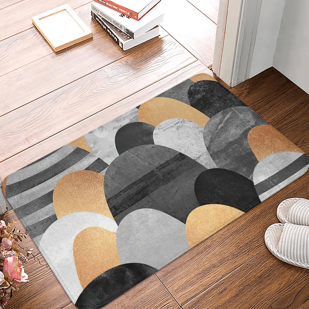 Темно-серые впитывающие дверные коврики с гальваническим рисунком |