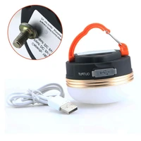 waterproof usb rechargeable battery type outdoor emergency led flashlight bulb light portable hook camping lanterna tent lamp