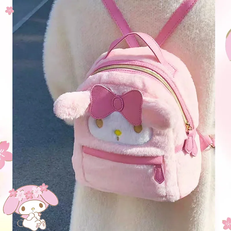 

Sanrio Kawaii плюшевый школьный рюкзак модный рюкзак My Melody Cinnamoroll мультяшный рюкзак сумка для девочки подарок на день рождения