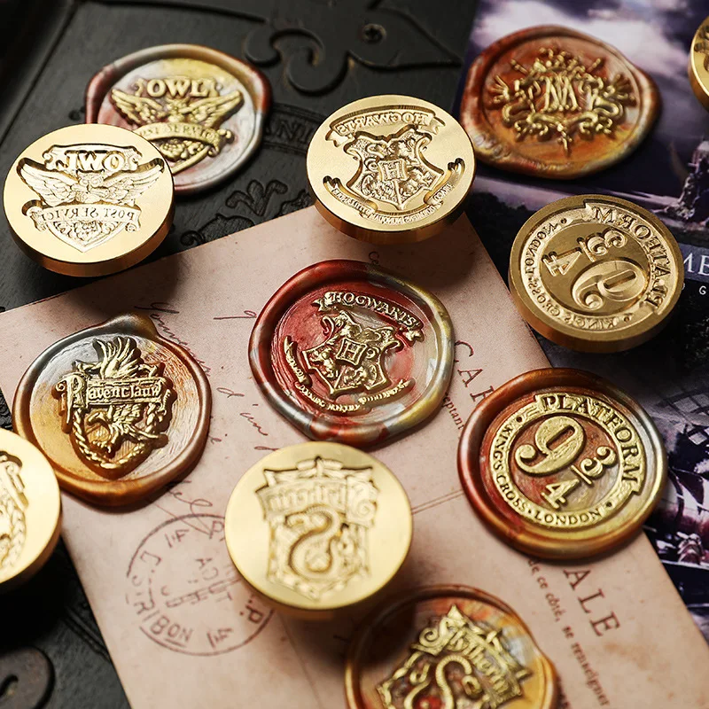 

Retro Relief Lacquer Seal Copper Head Magic Series Children's Handmade DIY Hand Account Round Environmental Protection Seal Head