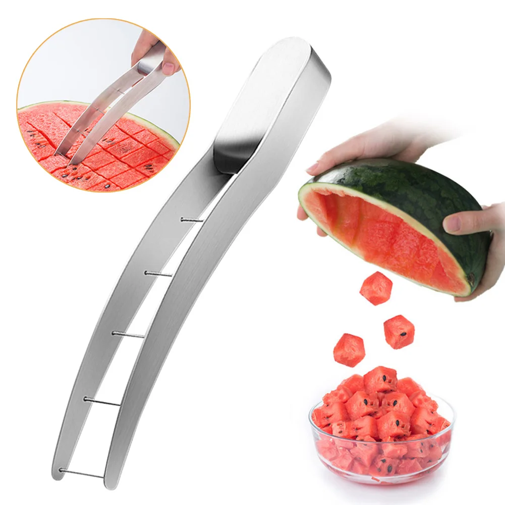 

Watermelon Cutter Slicer Cut Watermelon Into Cubes Knife Melon Baller for Kitchen Gadgets Useful Cool Tool