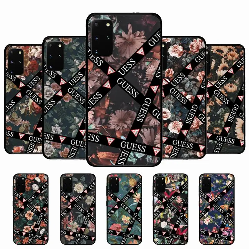 

Fashion Brand GUESS Flowers Phone Case For Samsung Galaxy S20lite S21 S21ULTRA s20 s20plus S21plus 20UlTRA