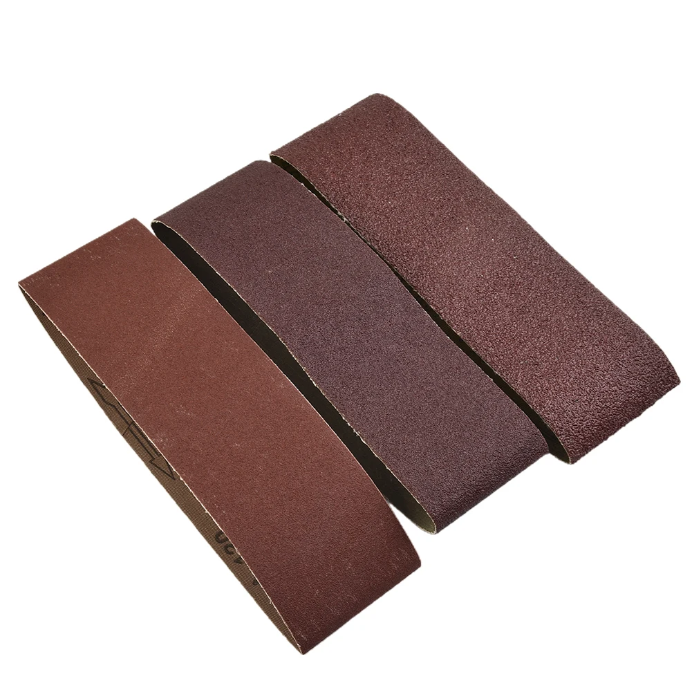 76*533 мм абразивная лента из глинозема, 3 шт., зернистость 40/80/120, шлифовальный и полировальный инструмент для поверхностей дерева и металла