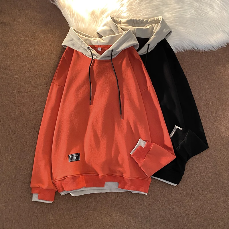 

2022 Autumn New Fashion Hooded Hoodies Men Hot Sale Casual sweatshirts quality Korean jogger texture Loose basic pullovers