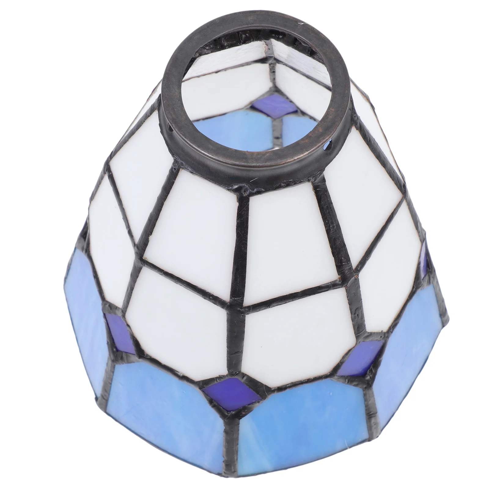 

Stained Glass Lampshade Craft Decorative Delicate Adorn Vintage Home Hanging Light Cover Accessory Decorate