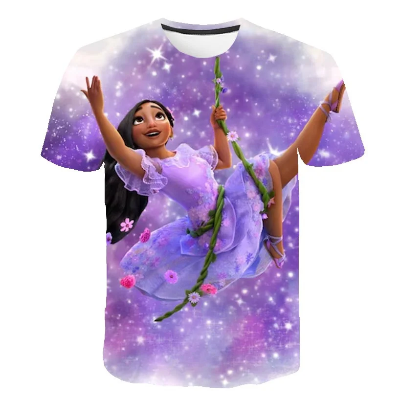 

Футболка детская с коротким рукавом и 3D-принтом, для девочек