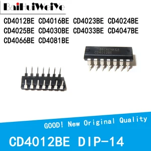 10PCS/LOT CD4012BE CD4016BE CD4023BE CD4024BE CD4025BE CD4030BE CD4033BE CD4047BE CD4066BE CD4081BE DIP-14 Good Quality Chipset