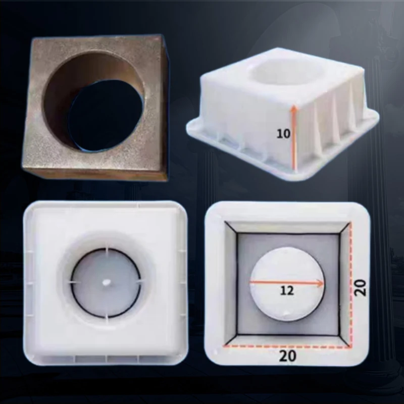 Пластиковая цементная форма с двойным отверстием 40x20x20 см