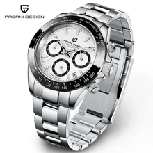 PAGANI DESIGN 2023 New Men Sports Quartz Watches Sapphire Stainless Steel Top Brand Luxury Watch Chronograph VK63 Reloj Hombre
