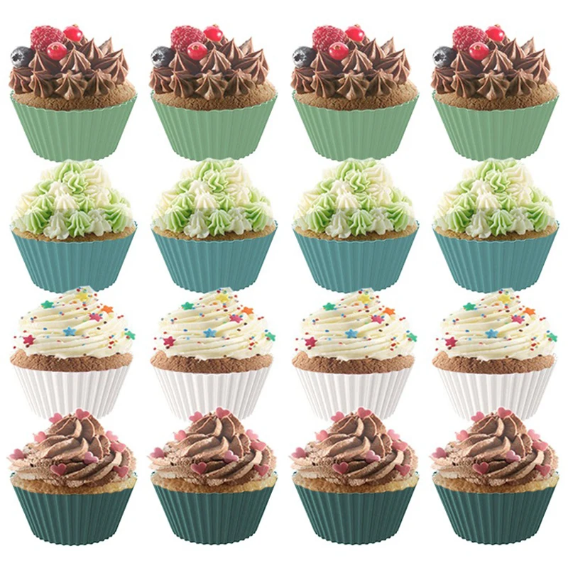 

12 шт., силиконовые вкладыши для выпечки, не прилипающие