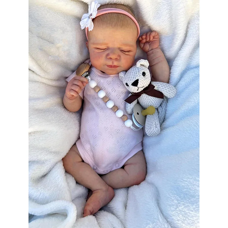 Реалистичная хлопковая кукла ручной работы для младенцев 48 см