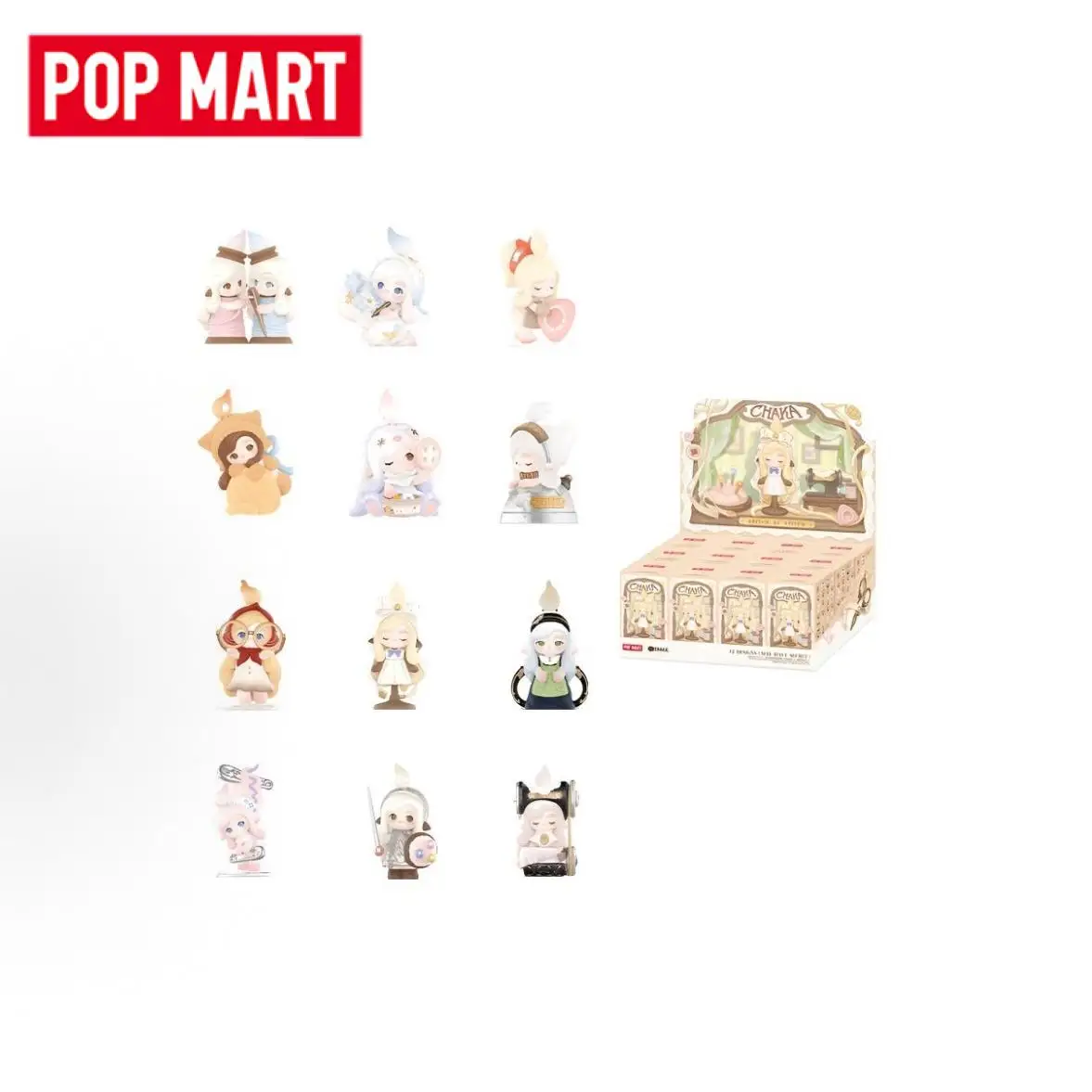 Фото POP MART CHAKA Stitch By Stitch Series: Модная коллекционная фигурка-сюрприз (слепая коробка), аниме-фигурка, игрушка, модель, украшение, кукла №1