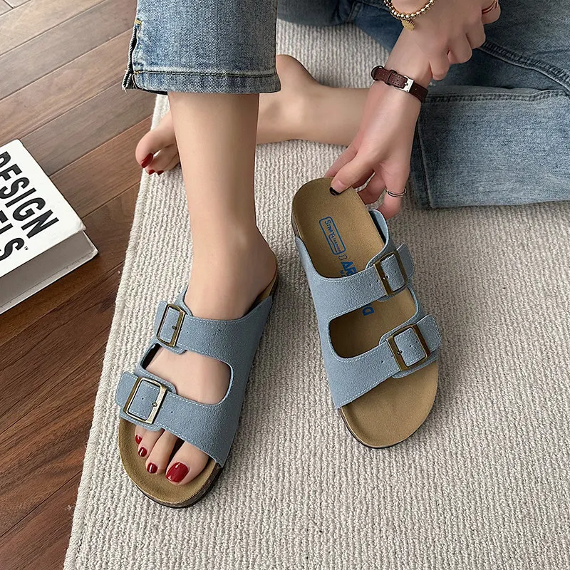 

Шлепанцы женские на платформе, сланцы, роскошная обувь на плоской подошве, римские тапки из искусственной кожи, Повседневные тапочки, лето 2023