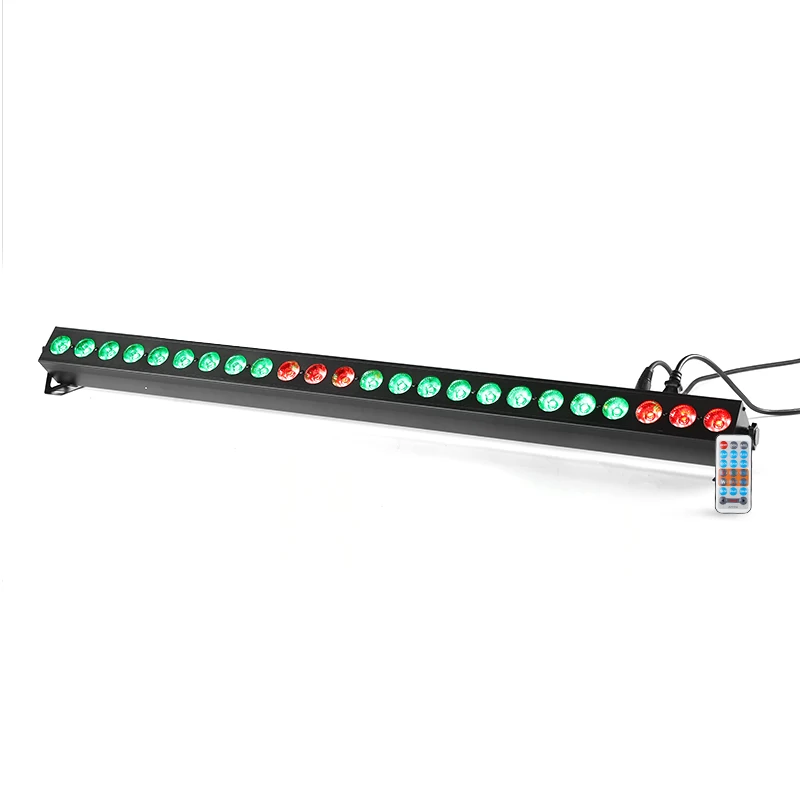 Фото Профессиональная RGBW DJ-светодиодная панель для дискотек, 24x3W, с эффектом настенного освещения и последовательными эффектами для ночных клубов, сценического освещения и вечеринок (DMX512) №5