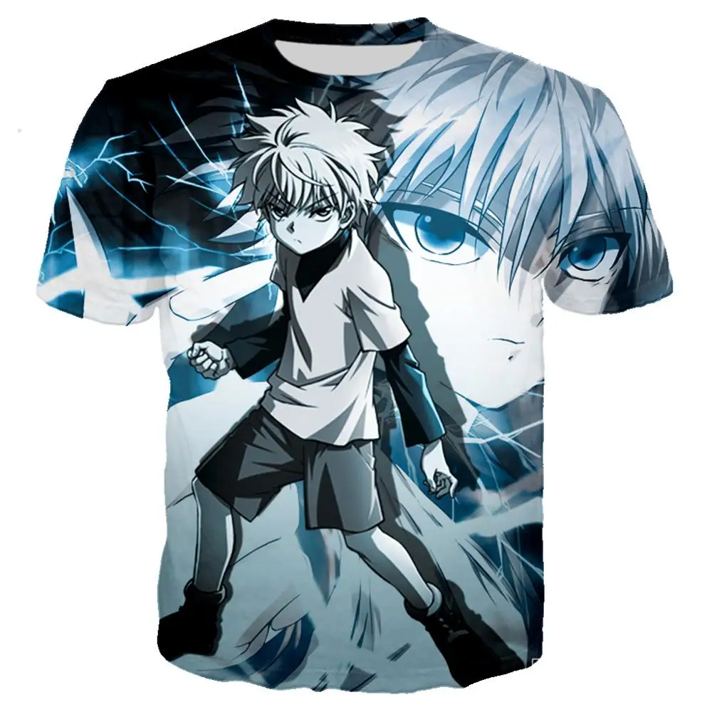 

Футболка Killua с 3D принтом для мужчин и женщин, уличная одежда, мужские летние повседневные футболки, интересная женская одежда