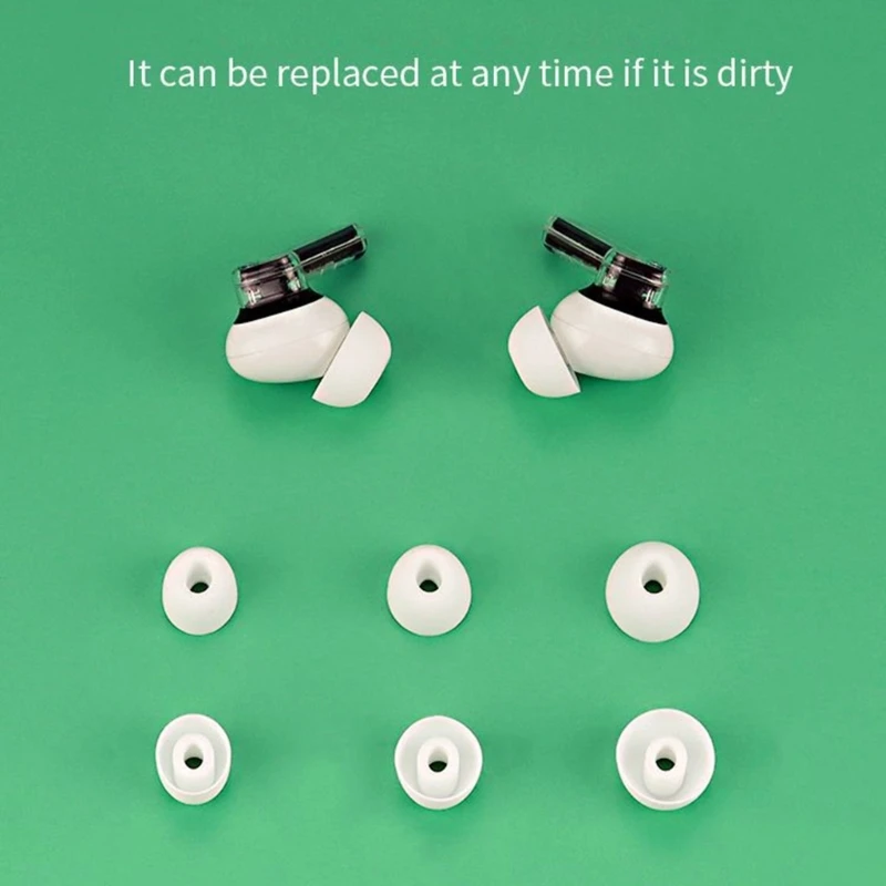 

Compatible for Nothing Ear (2) (1) Earphone In-Ear Eartips Buds Cover Ear Tips Pads Noise Reducing Anti-Slip Case Cap 6x