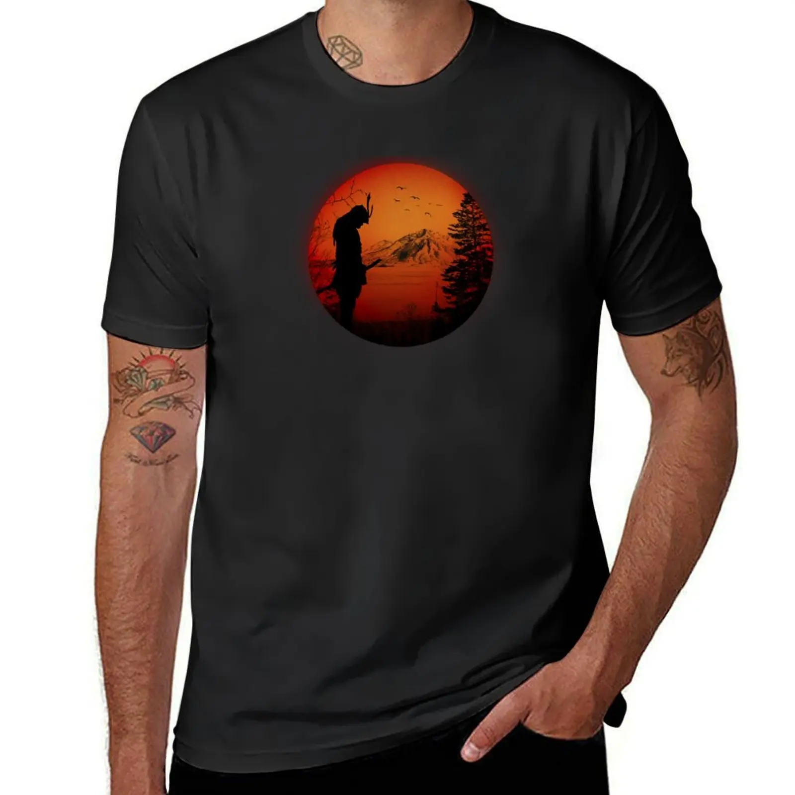 Футболка My Love Japan / Samurai warrior Ninja/Katana супертяжелые топы мужские футболки с коротким
