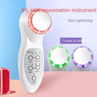 Цветной СВЕТОДИОДНЫЙ фотонный ультразвуковой прибор для подтяжки кожи лица, средство для удаления морщин, антивозрастной ультразвуковой массажер для красоты лица