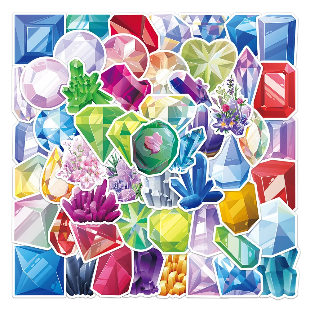 

10/30/60 PCS Individualistic Shiny Crystal Stickers Decals for Scrapbook Laptop Stationary Guitar Suitcase DIY Sticker Toys