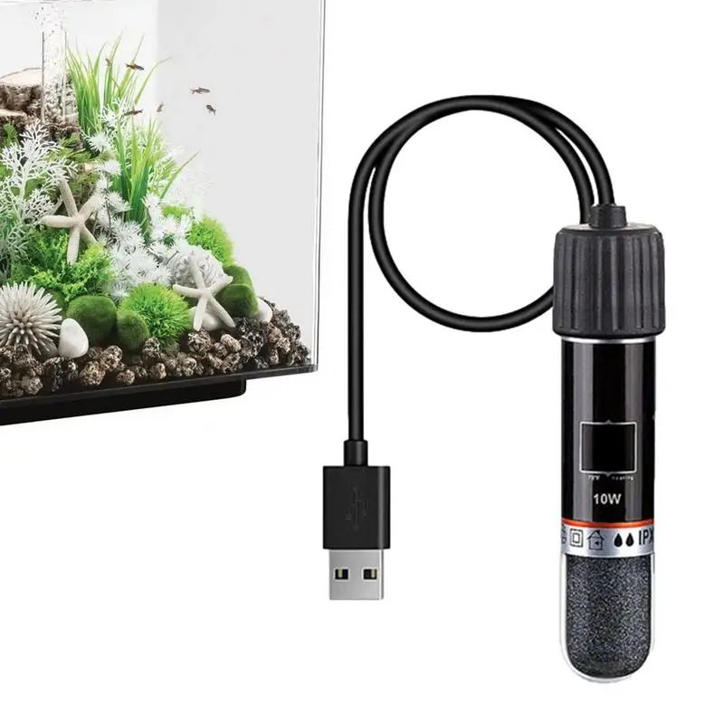 

Small Fish Tank Heater Thermostat 10W USB Rechargeable Rod For Heating Intelligent Sensing Heating Tool For Aquarium And Small