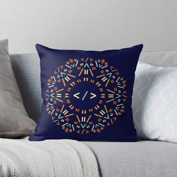 

Code Mandala Html Printing Throw Pillow Cover Soft Car Hotel Waist Bed Comfort Square Fashion Anime Throw Pillows not include