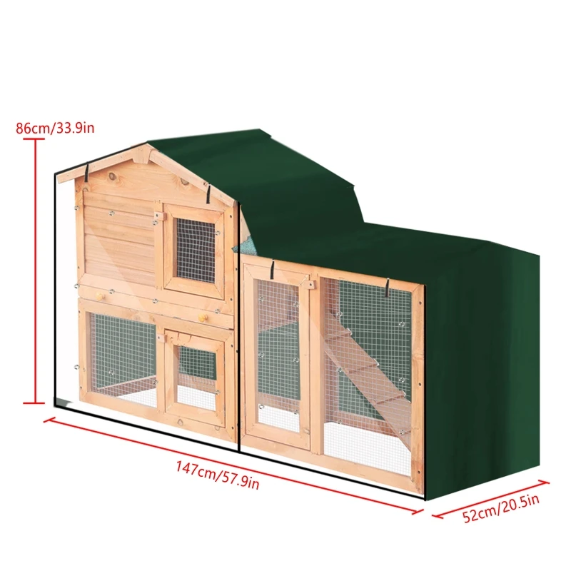 Крышка клетки для кроликов прочное покрытие из ткани Оксфорд двойной палубных