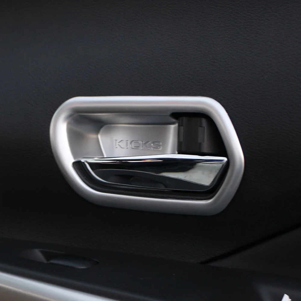 

Car Styling ABS Chrome Inner Door Handle Bowl Cover Trim Auto Accessories Fit for Nissan Kicks 2016 - 2021 Molding Stickers