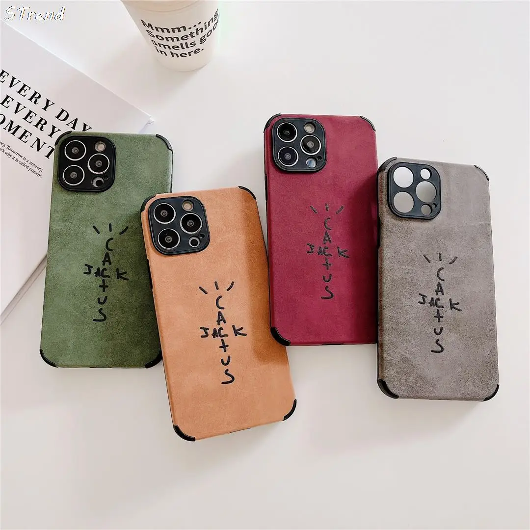 Luxury English ASTRO Cactus Cactusjack Phone Case For iPhone 11 12 13 14 Pro Max 7 8 Plus X XS XR 14Pro Anti-fur Suitcase Cover images - 6