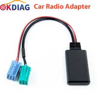 car radio 6pin 8pin connector green blue mini iso bluetooth 5 0 aux cable adapter for renault radio updatelist