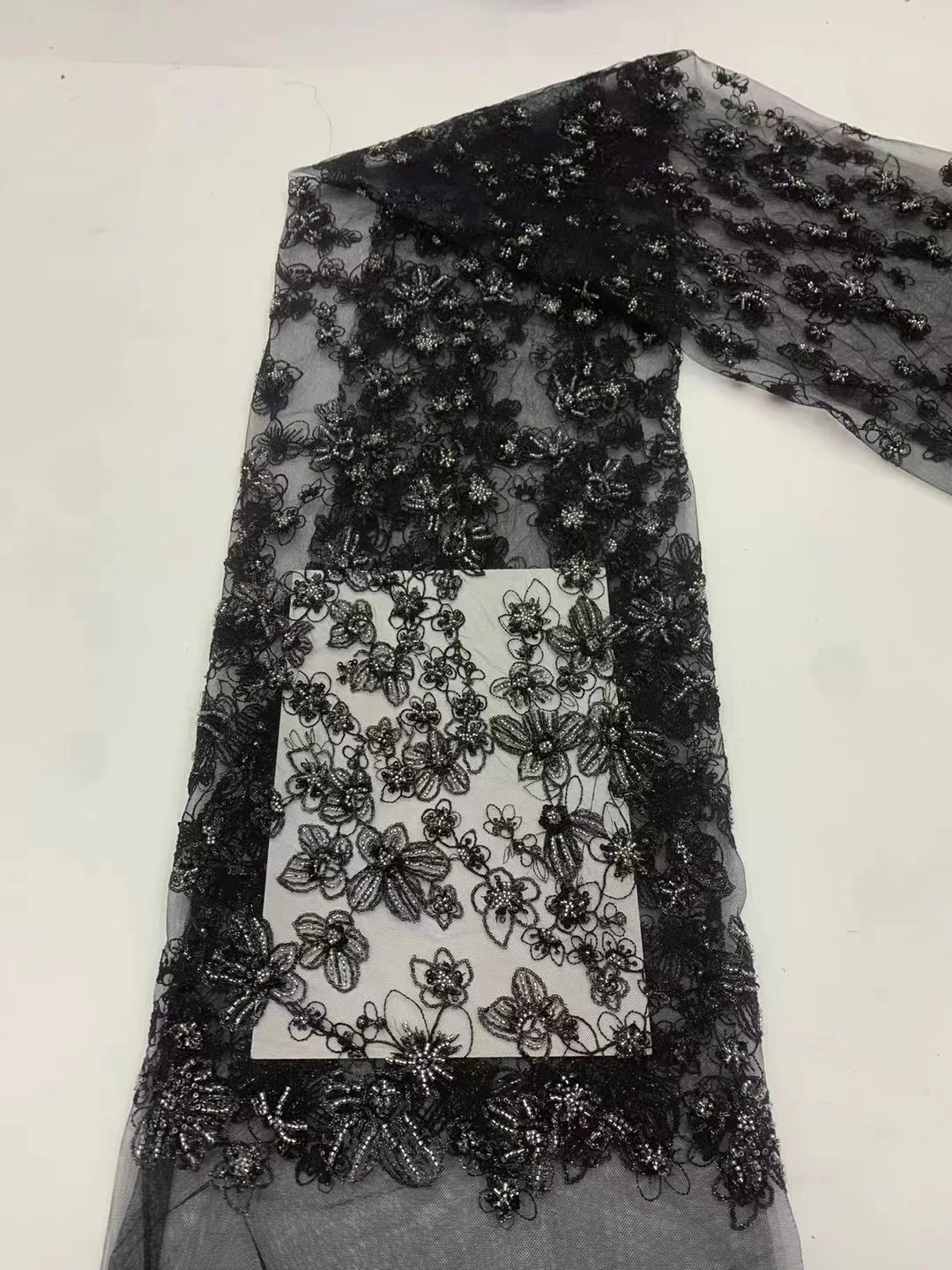 

Black Luxury xu413-1# Lace 2023 New Princess 5 Yards Beads Embroidery Sawing Wedding Dress/Gown/Party Occasion