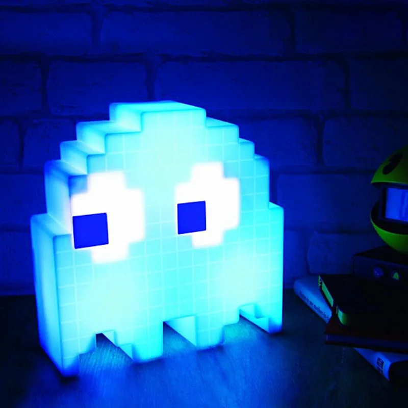 LED Game Pixel Icon Night Light 3D Color Changing Music Visual Desk Lamp USB Powered for Gaming Room Decor Kids Christmas Gift