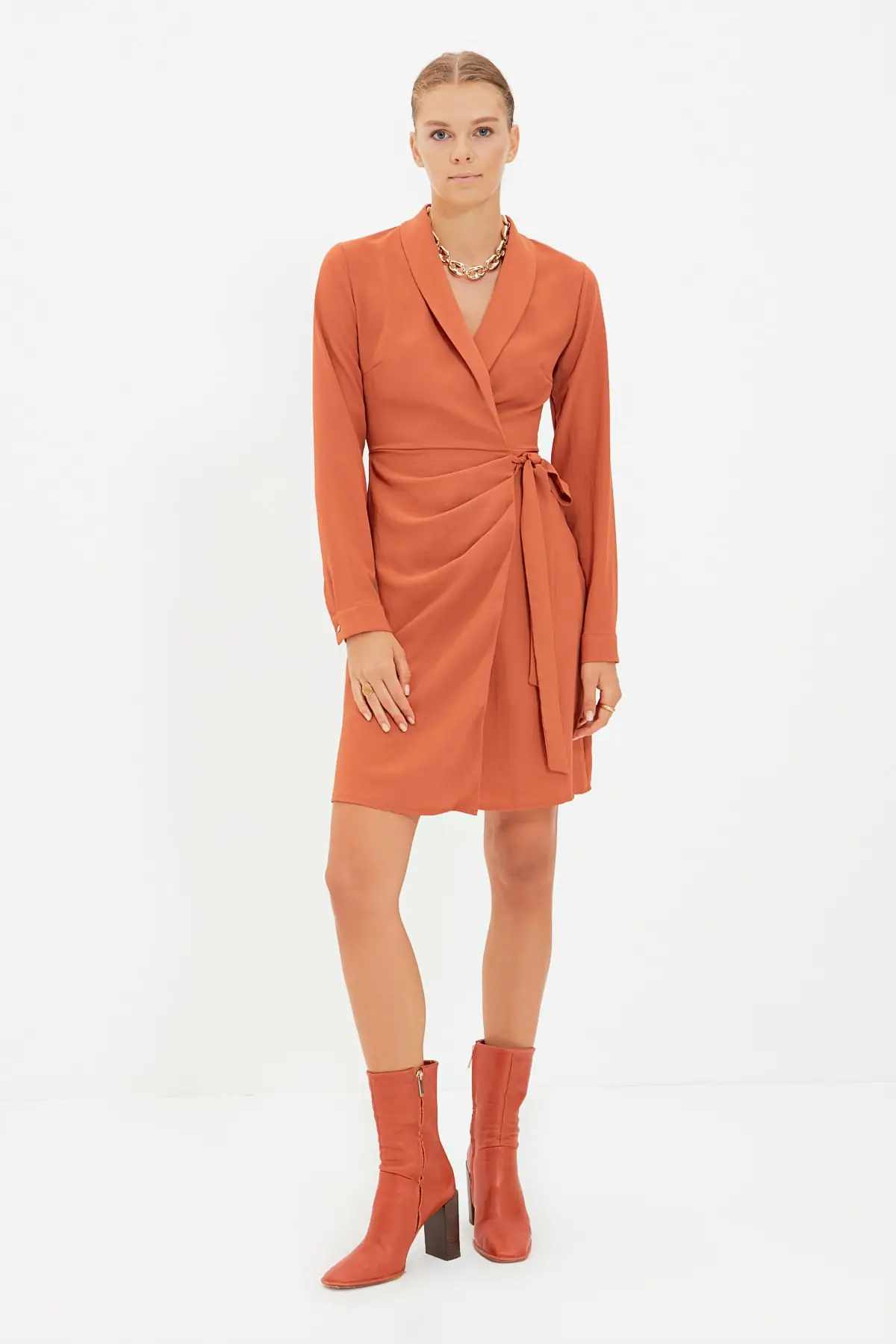 

Trendyol Double Breasted Coat Dress TWOAW22EL1029