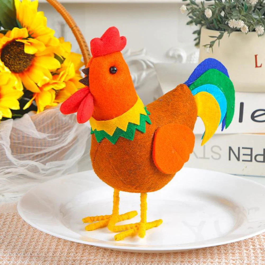 

Thanksgiving Decorations Desktop Ornament Outdoor Statues Rooster Stuffed Office