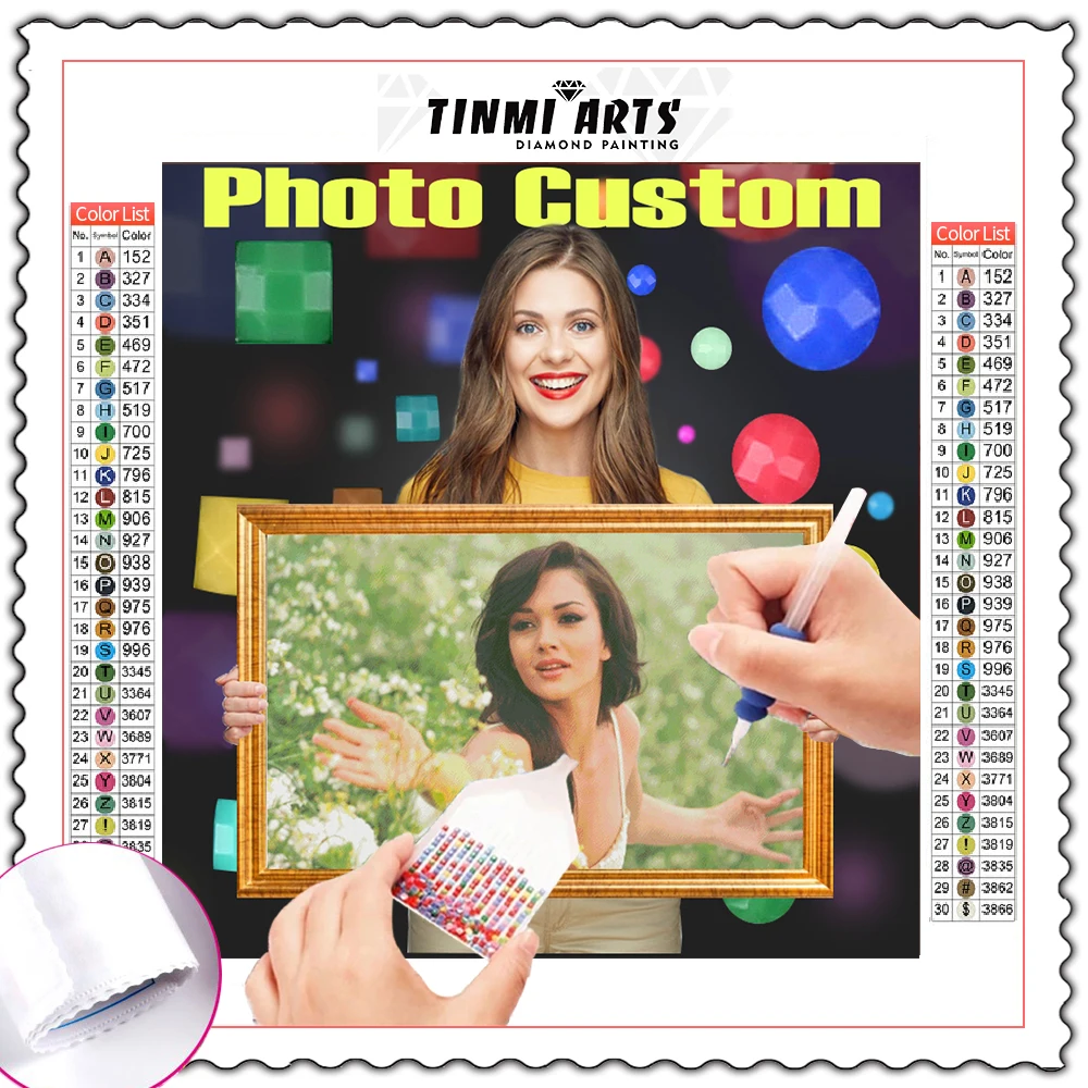 TINMI ARTS 5D DIY AB алмазная живопись фото на заказ полная мозаика картина из